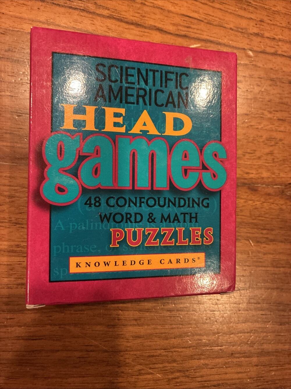 Scientific American: Head Games - 48 Confounding Word & Math Puzzles Know - GOOD